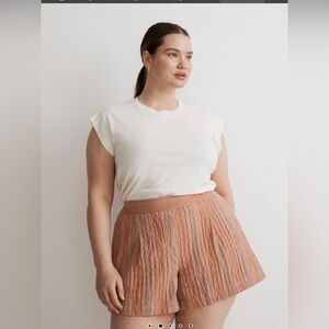 Madewell pull on shorts herringbone